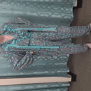 Vintage Diane Freis Green Paisley Jumpsuit and Jacket